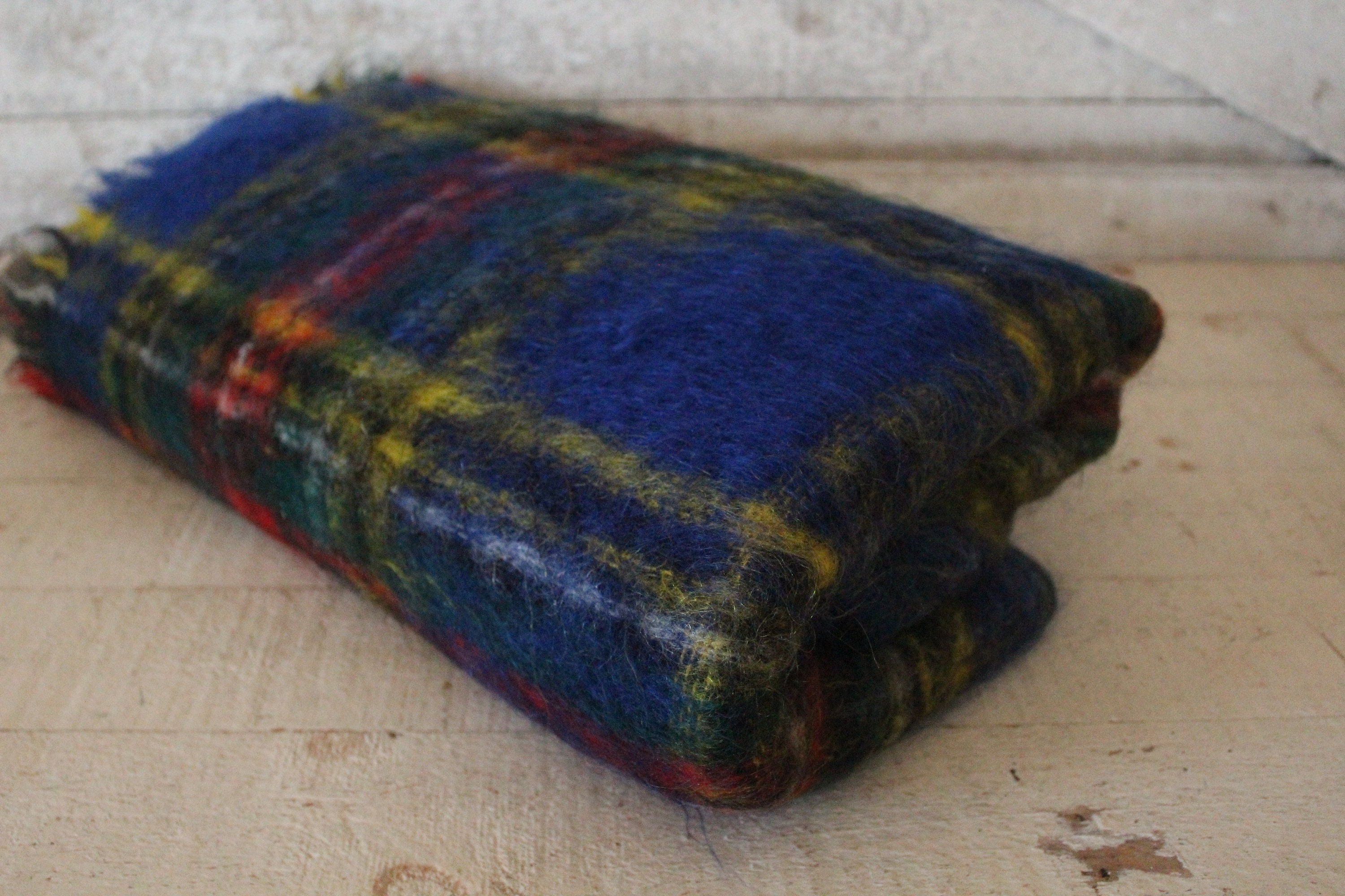 Vintage Blue Plaid Royal Scot Mohair and Wool Blanket Throw - Etsy