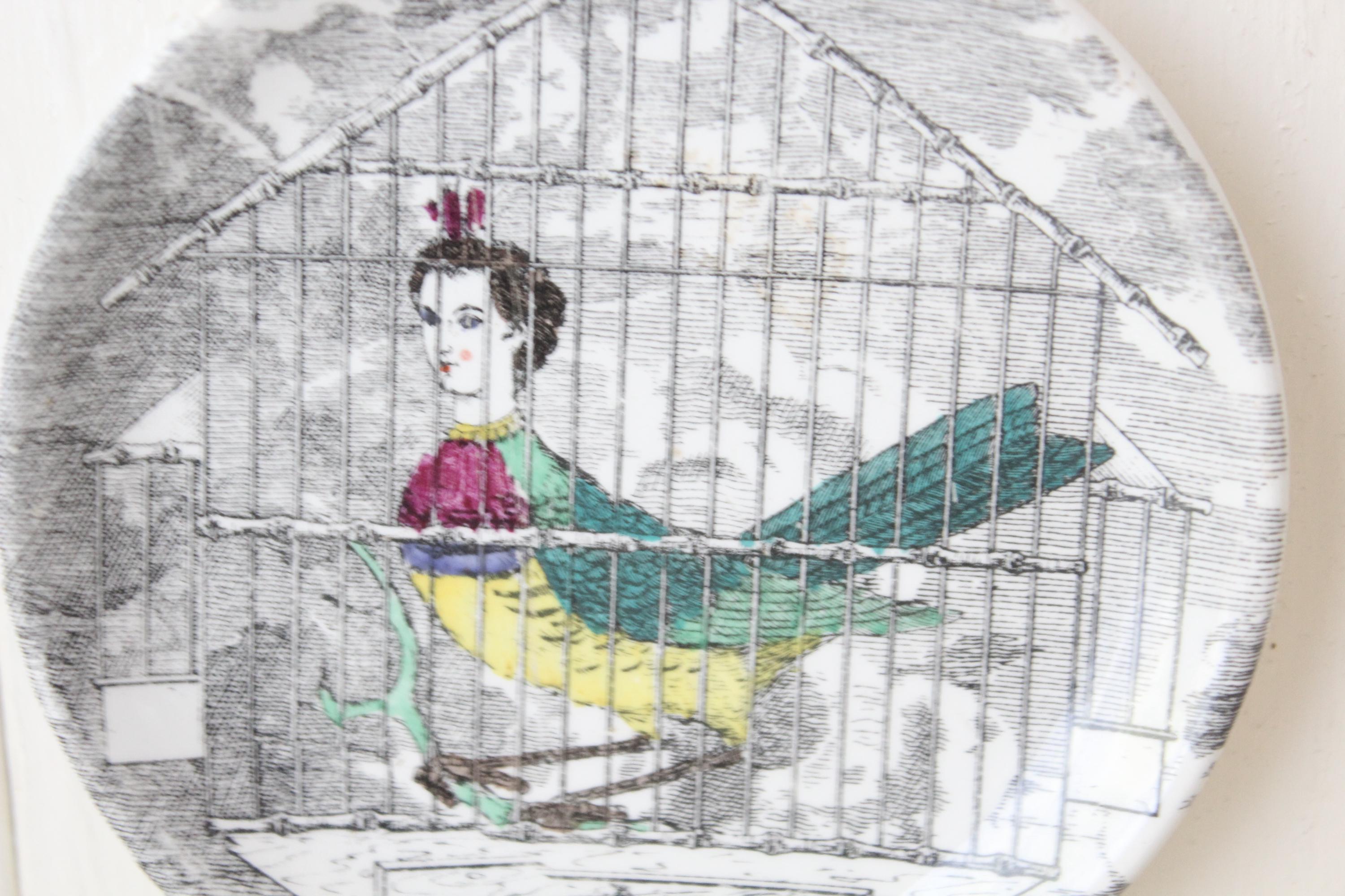 Vintage Fornasetti Plate - Featuring the Face of Soprano Lina