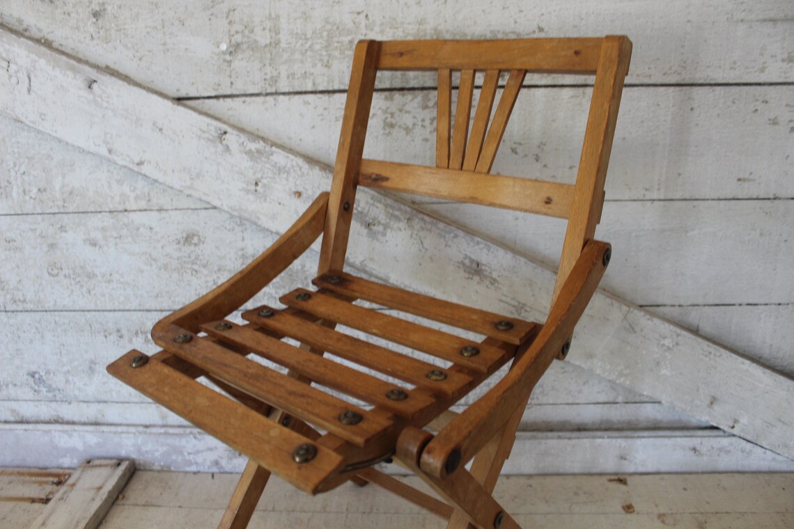 Vintage Children's Wood Folding Chair of the Reguitti Etsy