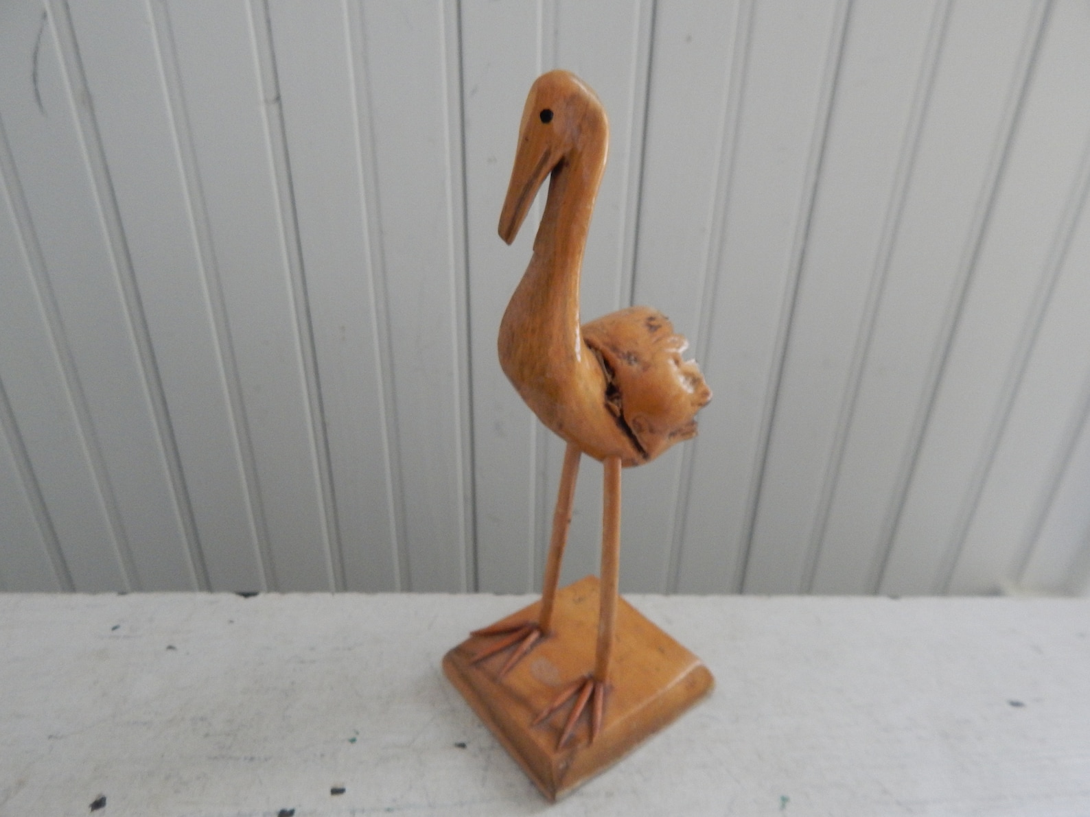 Hand Carved Wooden Bird Figurine Set Carved Wood Burl Mid Etsy