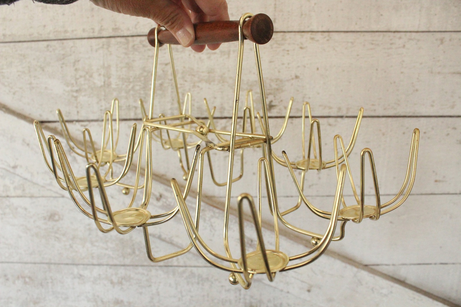 Vintage Gray Smoke Roly Poly Cocktail Set - Gold Greek Coin Cocktail ...