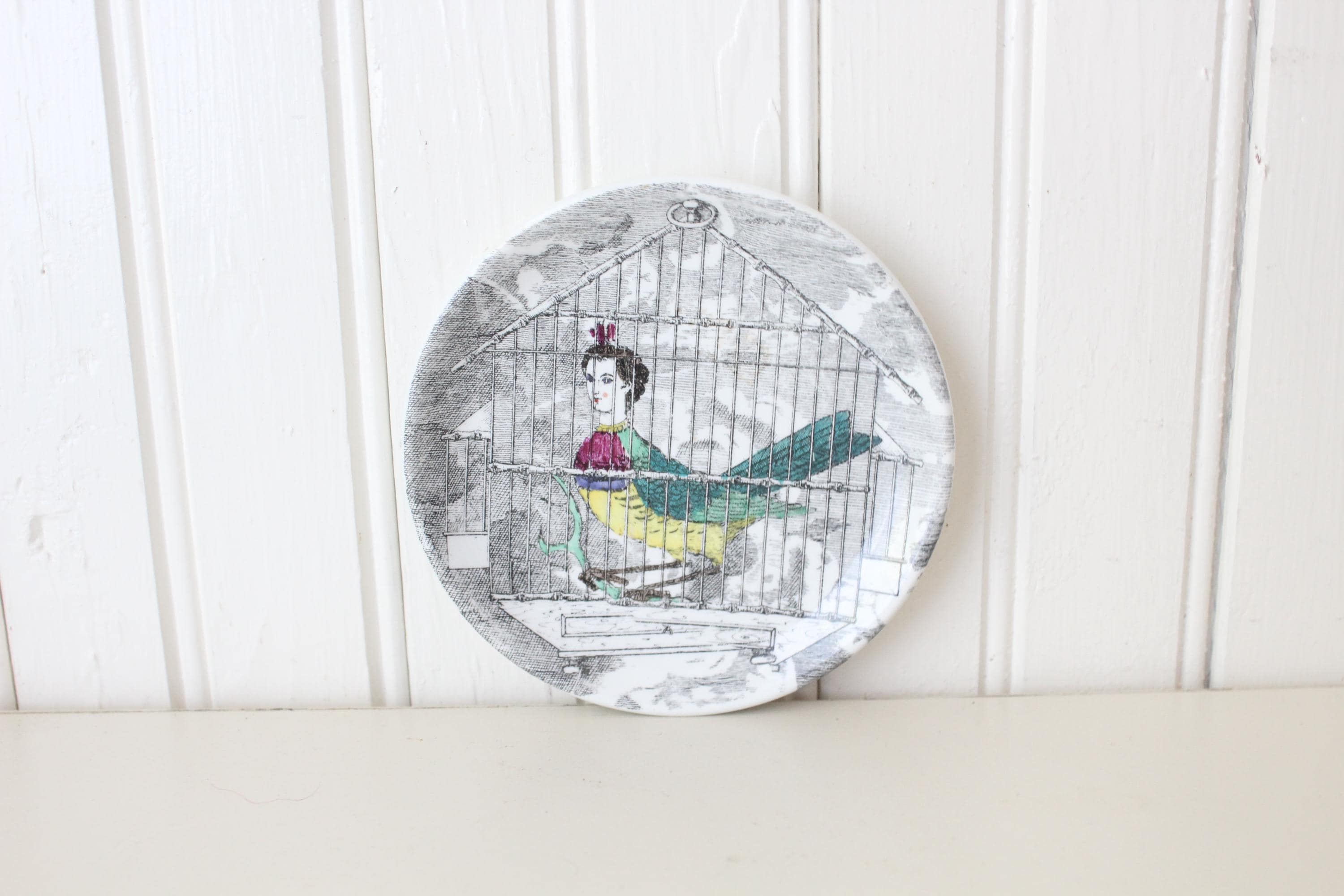 Vintage Fornasetti Plate - Featuring the Face of Soprano Lina