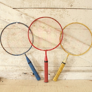 Vintage Designer Decorative Tennis Racquets - Set of Three