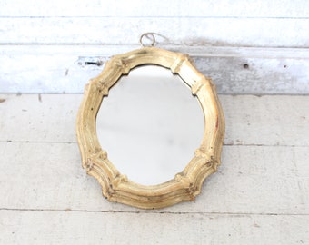 Vintage Borghese Italian Gold Gilt Wall Mirror - Accent Mirror - Gold Gilt Mirror Wall - 1960s Italian Florentine Mirror - Made in Italy