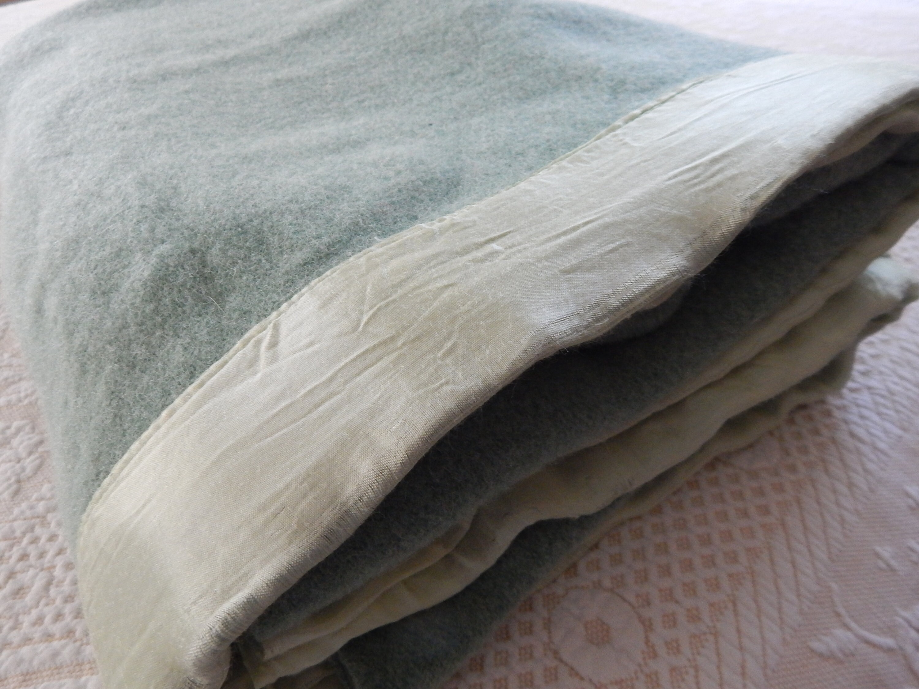 Vintage Wool Blanket 1950s Twin Size 100 Wool Blanket Etsy