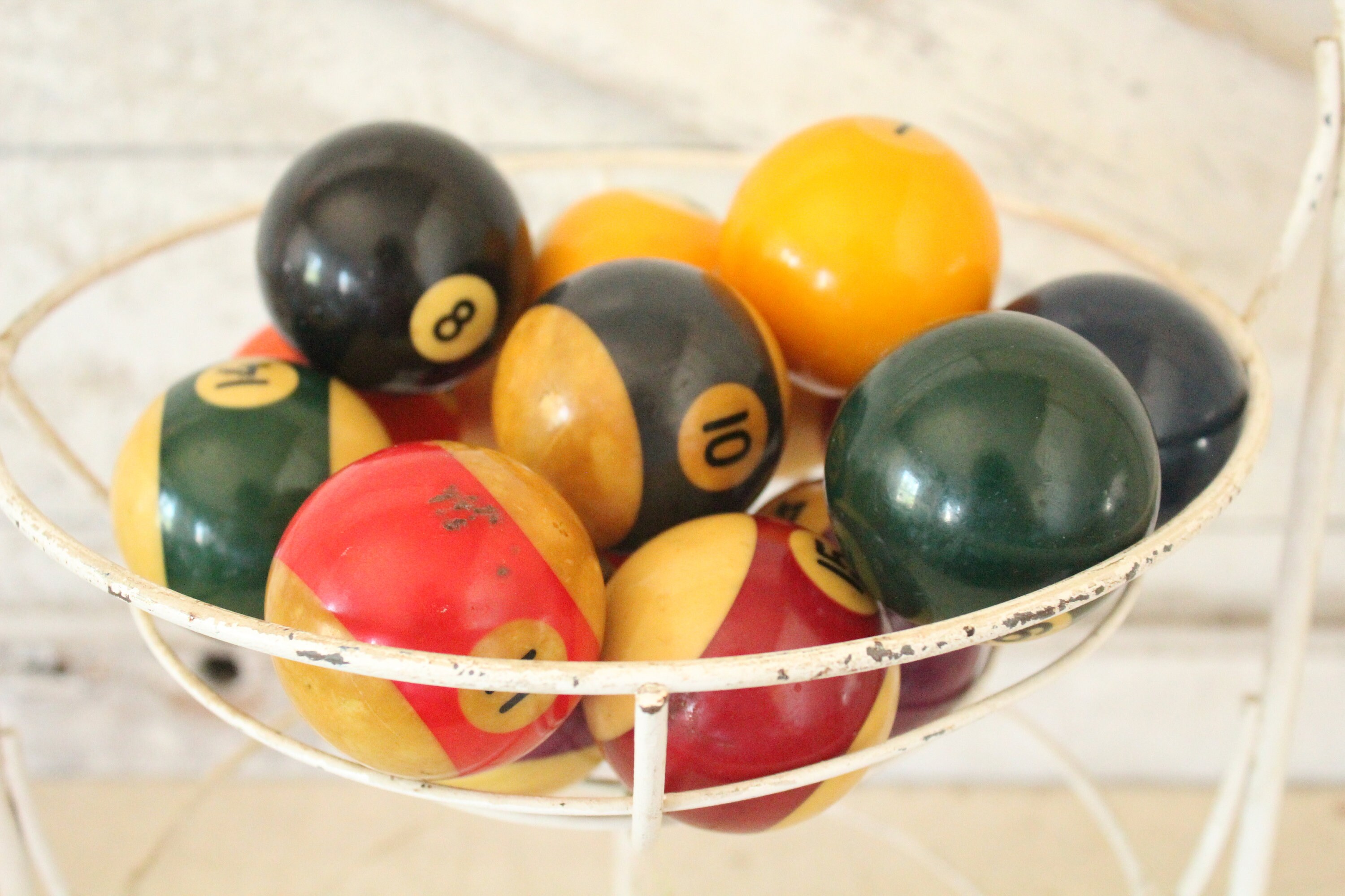 ビリヤード球　アンティーク Vintage Billiard Ball Set - Mid Century Bakelite Pool Balls