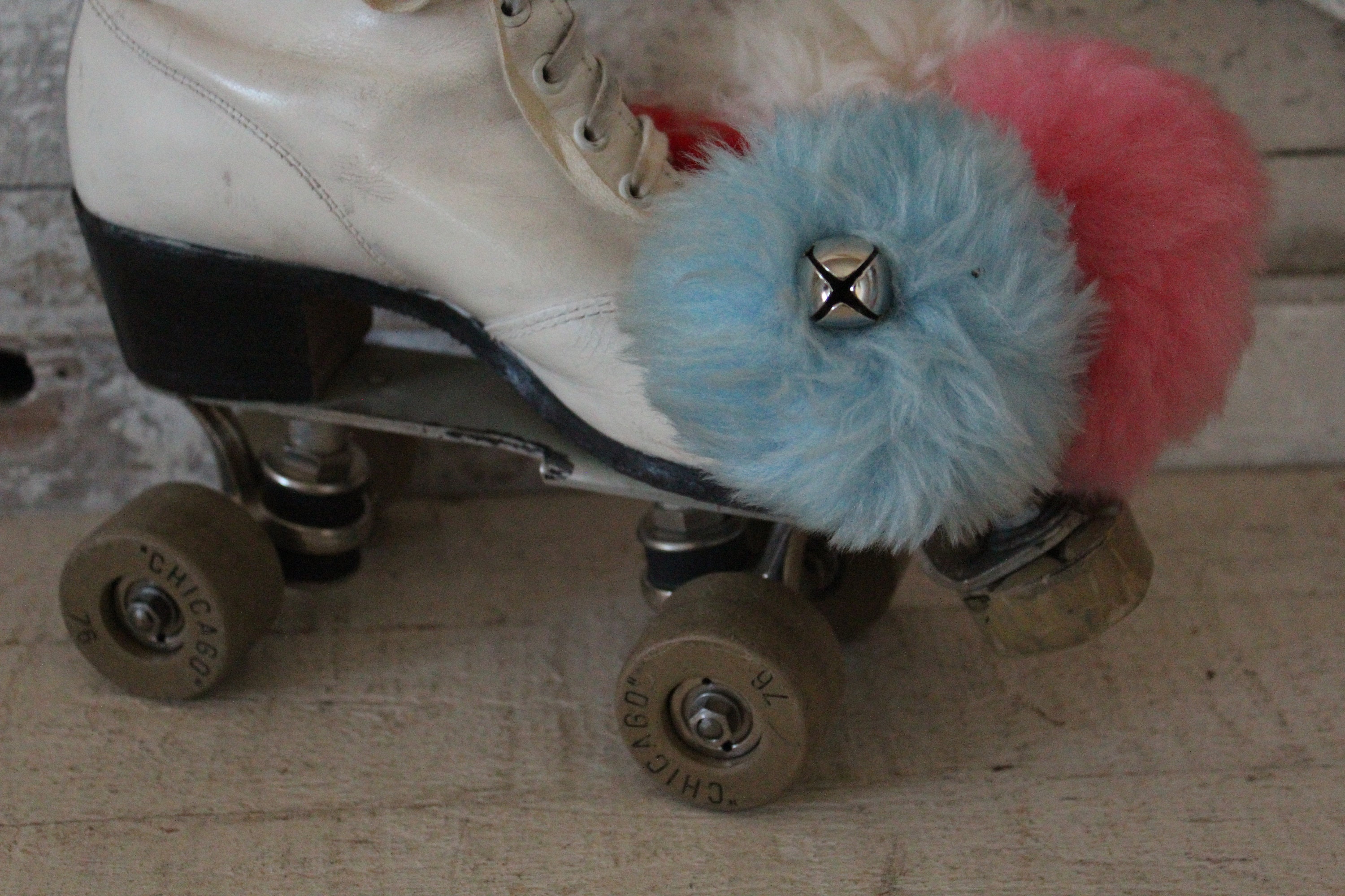 Vintage Chicago Ladies' Roller Skates & Metal Skate Box