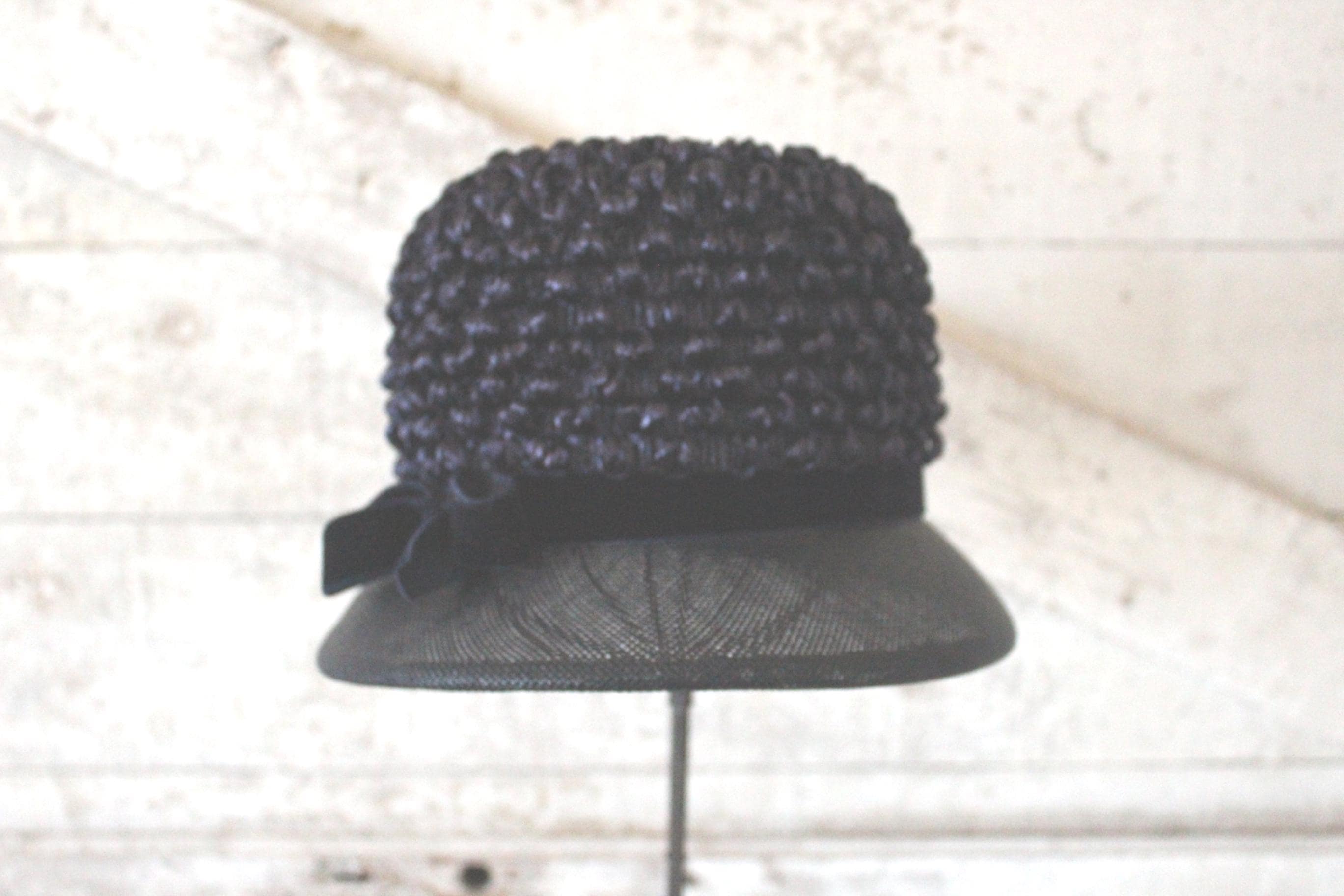 VINTAGE Womens Navy Blue Bucket Hat With Ribbon Band And Bow. Sue Lee By Irving Vintage 1950 Ladies Hat Blue - Etsy main image 2