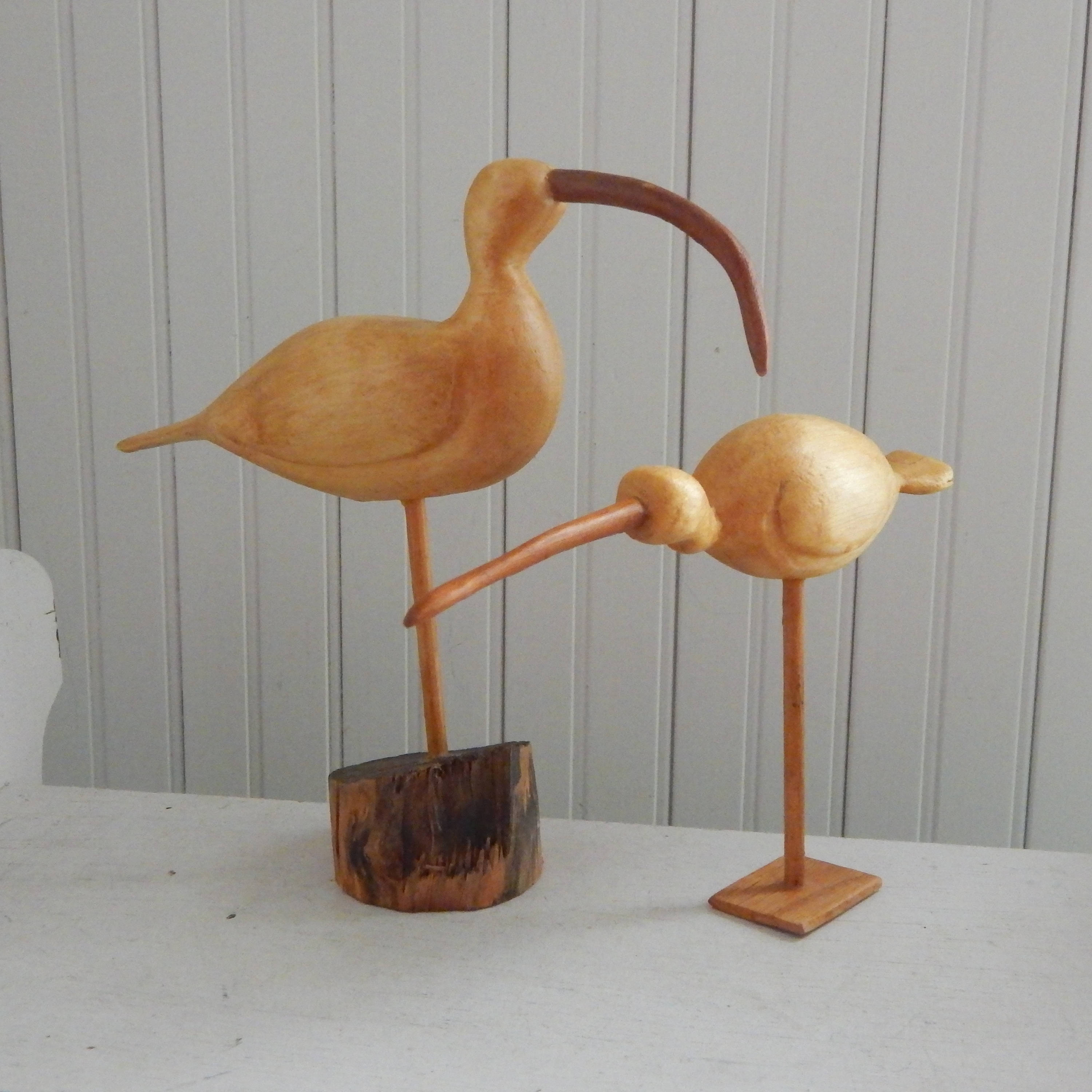 Outdoor Statues Garden Decoration Larger Vintage Artisan Carved Wood