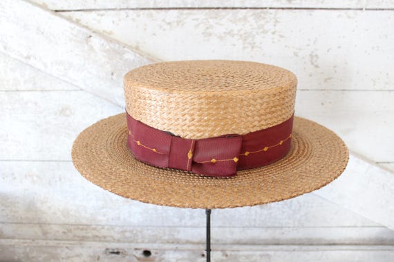 Vintage Stetson Men's Straw Hat - Great Gatsby Style Straw Hat