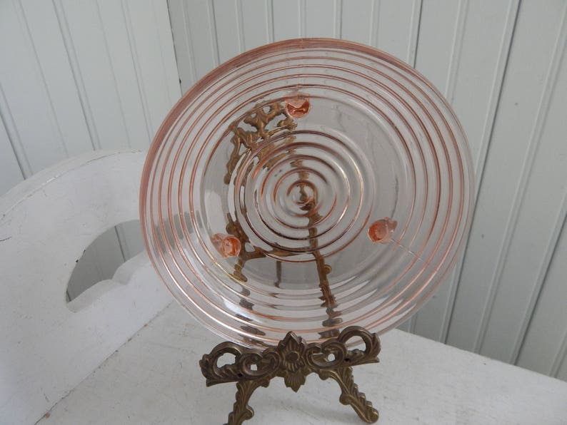 Manhattan Pink Depression Glass Condiment Serving Bowls Pink Depression Glass Candy Footed Pink Depression Glass Bowls Set of Two