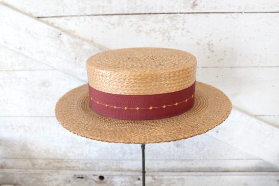 Vintage Stetson Men's Straw Hat - Great Gatsby Style Straw Hat