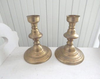Vintage Brass Taper Candle Holders - Mid Century Candlestick Set