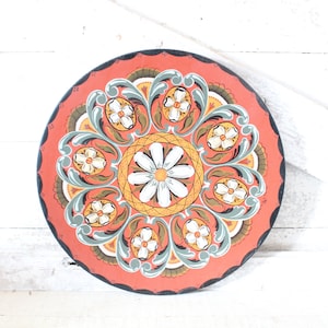 Vintage Original Norwegian Rosemaling Plate - Signed Rosemaling, Charlene L Newby, c1981 - Exquisitely Painted Rosemaling Norwegian Folk Art