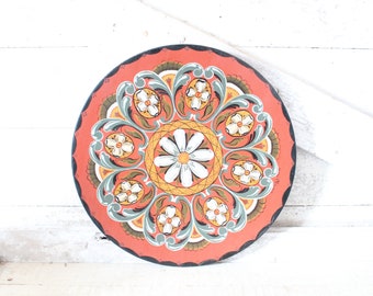 Vintage Original Norwegian Rosemaling Plate - Signed Rosemaling, Charlene L Newby, c1981 - Exquisitely Painted Rosemaling Norwegian Folk Art