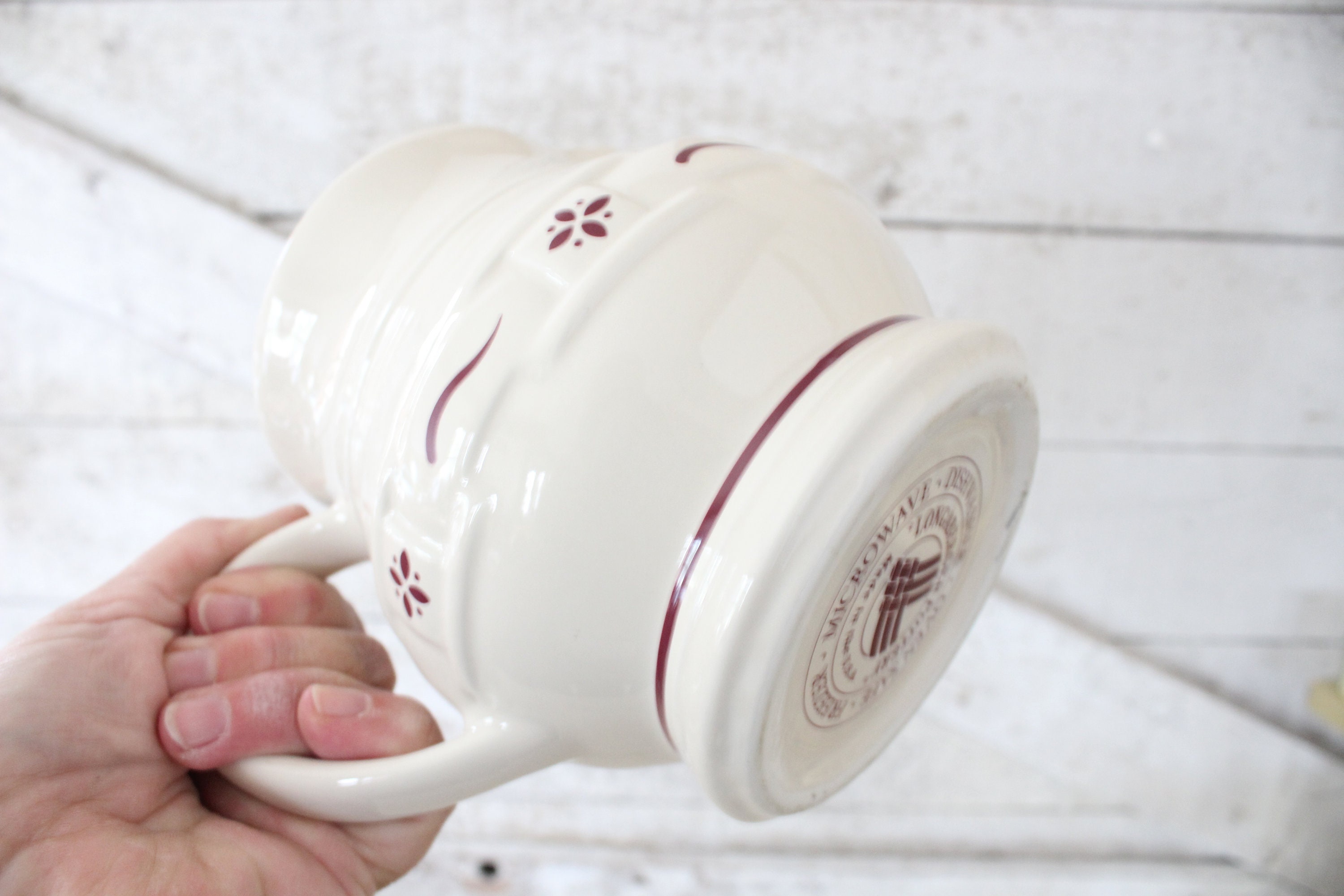 Longaberger Classic Cranberry Woven Traditions Beverage Water