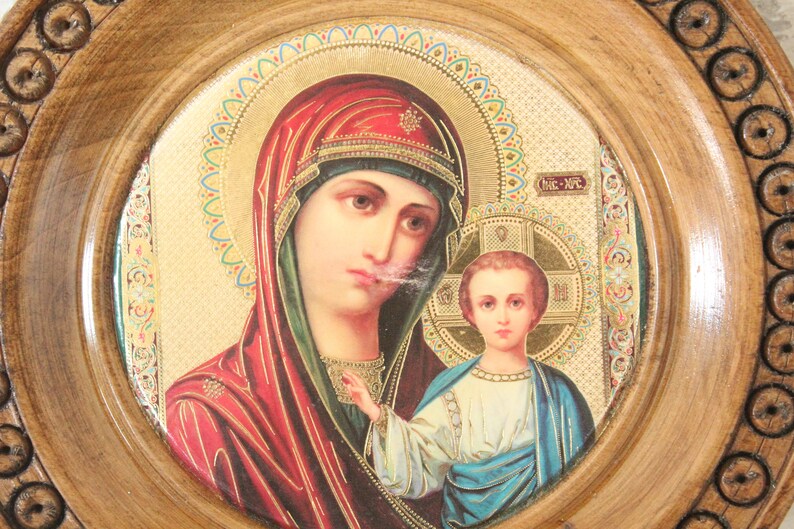 Vintage Italian Florentine Wood Religious Madonna Mary With - Etsy