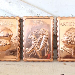 Vintage Copper Kitchen Mold - Set of 3 Large Copper Molds
