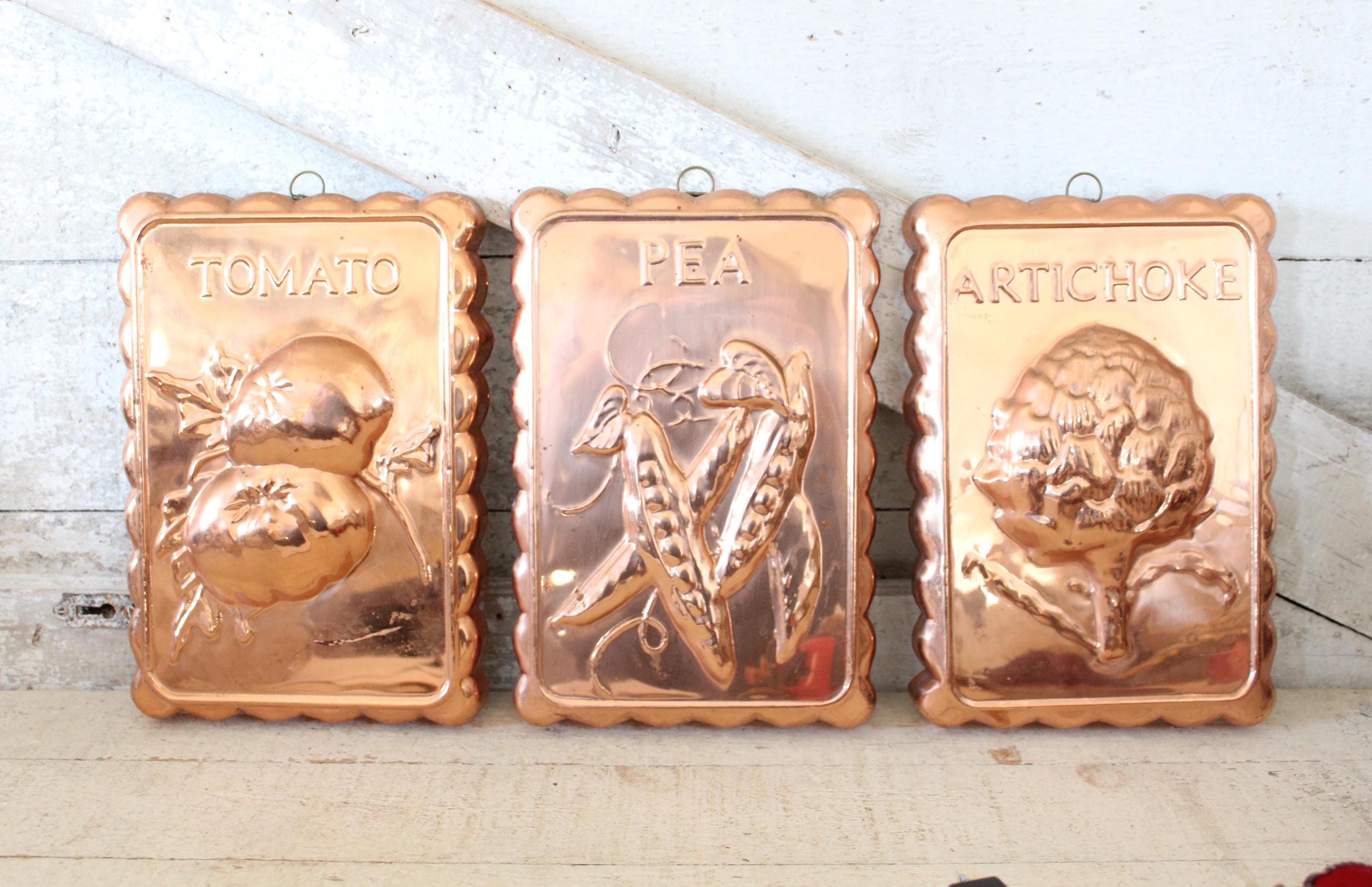 Vintage Copper Kitchen Mold - Set of 3 Large Copper Molds