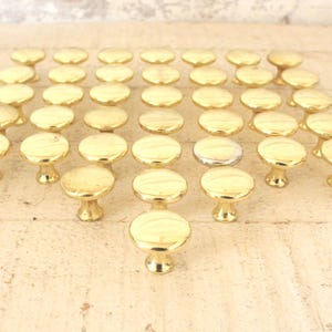 Vintage Brass Cabinet Door or Drawer Pulls - Heavy Brass Hardware Knobs - Full Kitchen Brass Door / Drawer Hardware - Qty of 39 Available