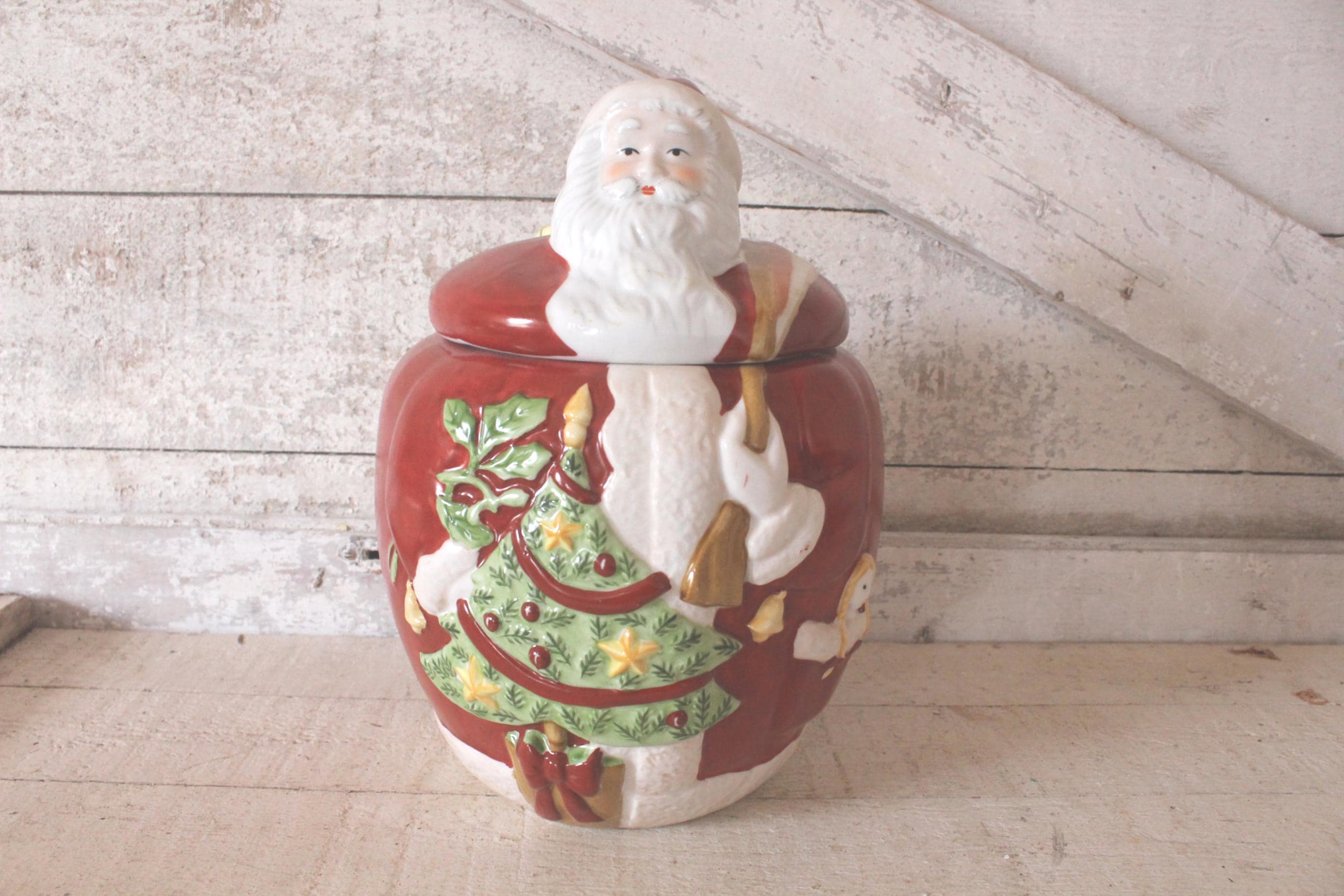Vintage Villeroy & Boch Santa Claus Cookie Jar – Christmas Kitchen