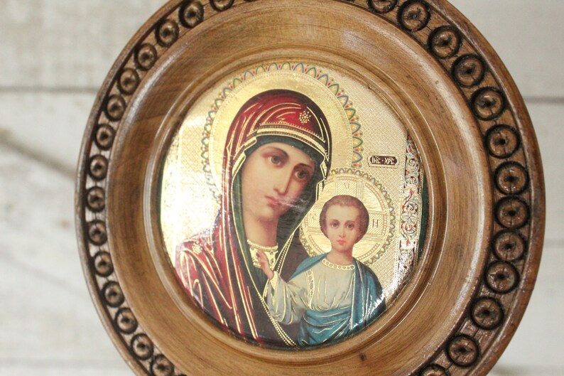 Vintage Italian Florentine Wood Religious Madonna Mary With - Etsy