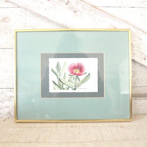 Vintage Original Watercolor Painting Cactus Flower in Bloom - Southwestern Desert Cactus Flower Painting - Artist Jennifer Sharp Watercolor