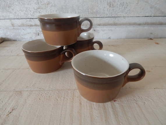 Vintage Mikasa Buckskin Coffee Mugs - 1970s Ceramic Set of 4 - Etsy