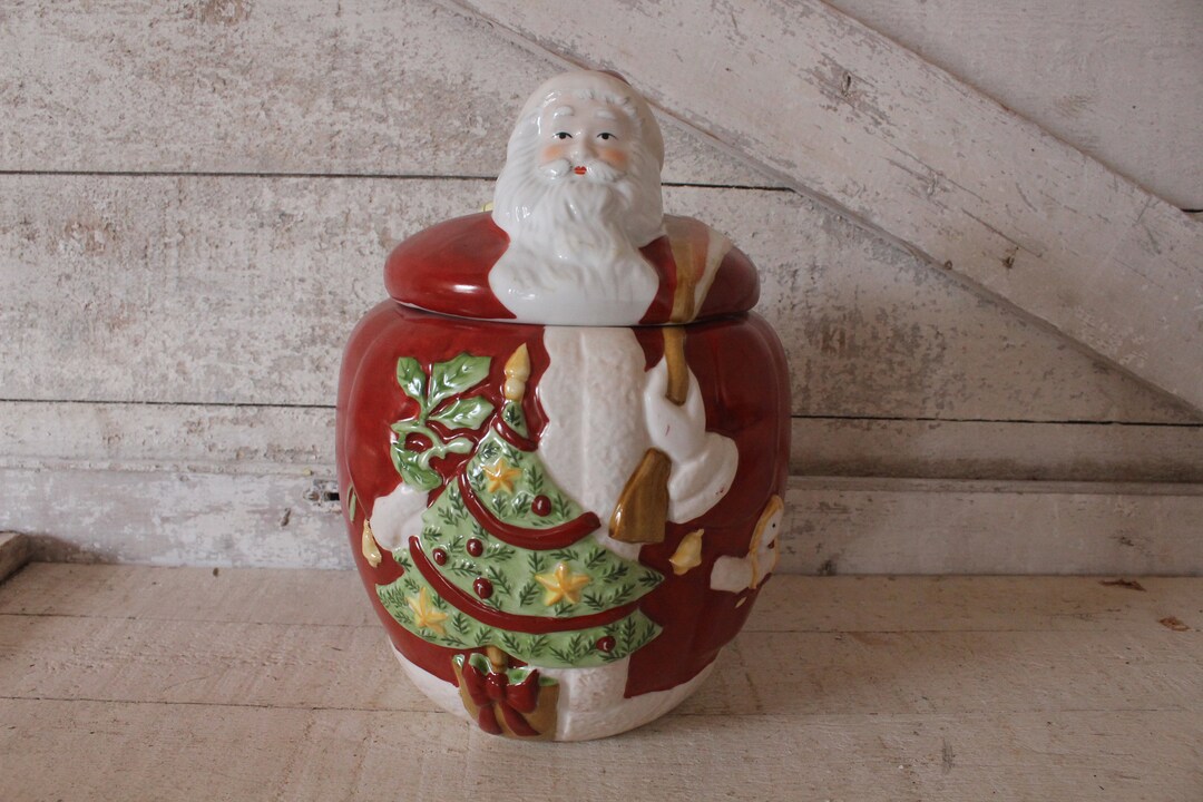 Villeroy and Boch Santa Claus Cookie Jar Vintage Kitchen Collectible