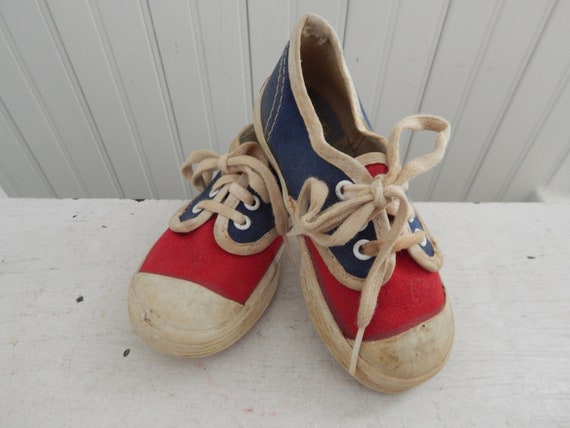 Vintage Children's / Toddler's Canvas Tennis Shoe… - image 7