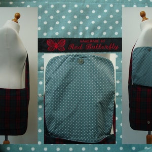 Tartan rouge et vert / Sac Plaid Messenger