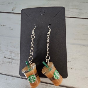 Coffee Drop Hook Earrings