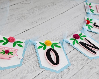 Tea Party Alice in Wonderland inspired Banner