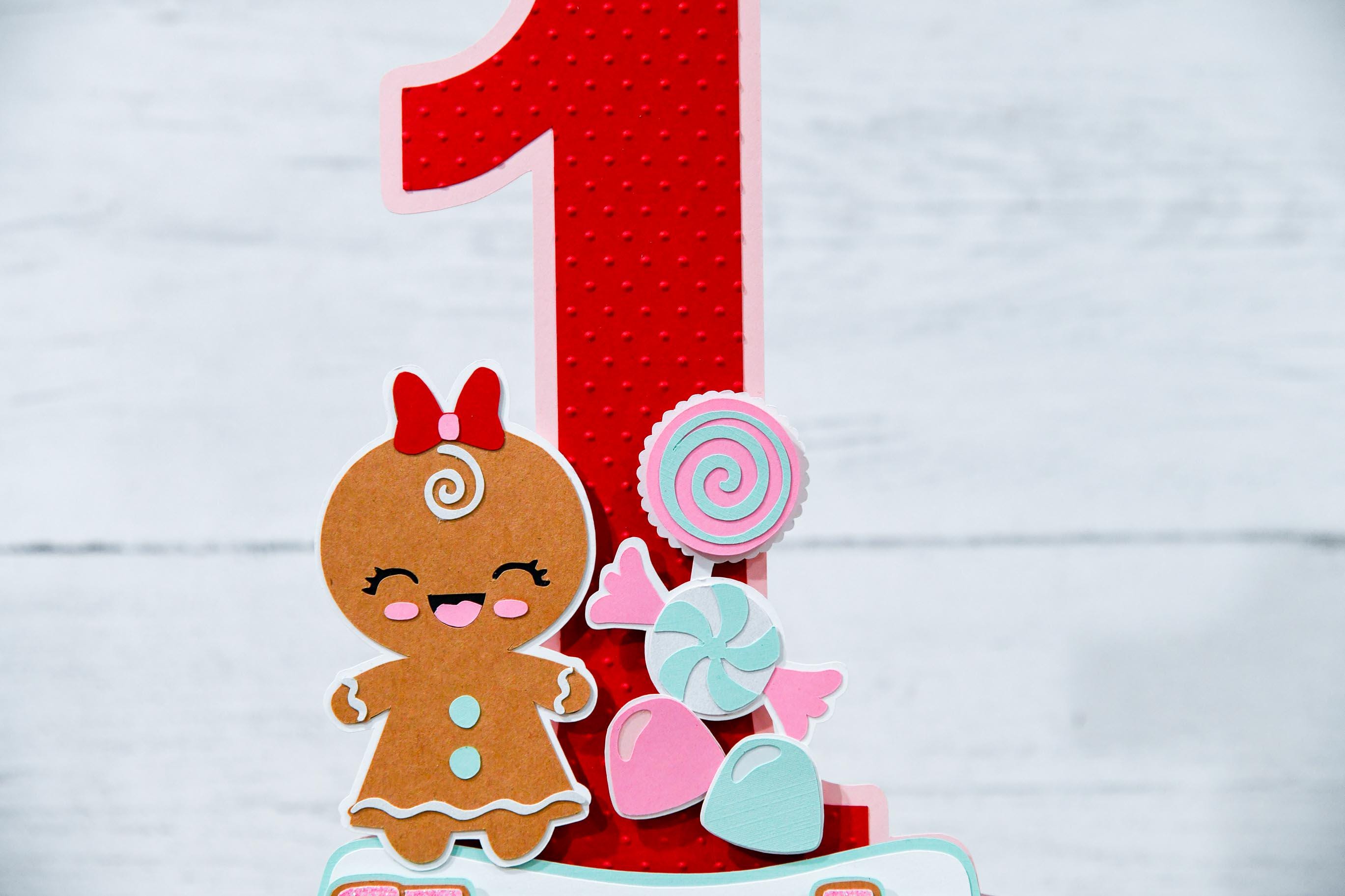 Gingerbread Candyland Cake Topper