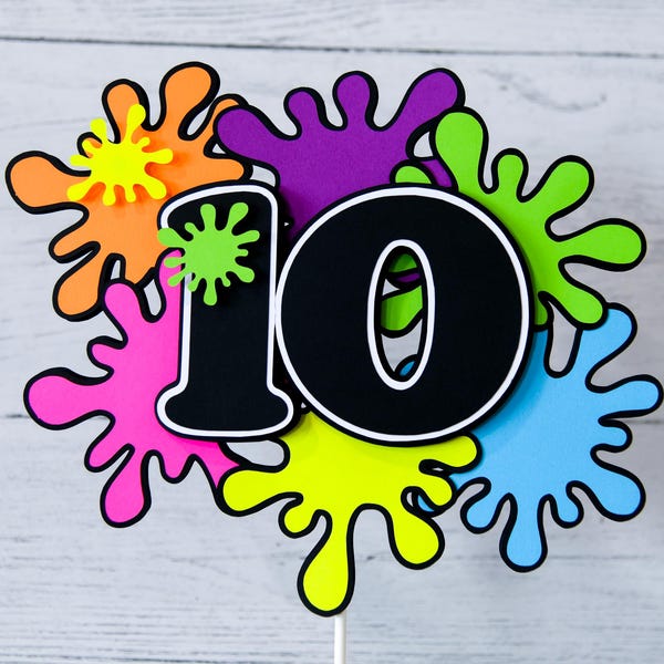 Paintball | Slime Party Cake Topper