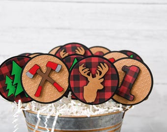 Lumberjack Cupcake Toppers