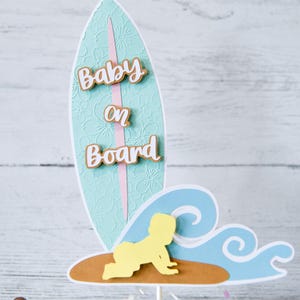 Baby On Board Cake Topper | Gender Neutral Pastel Colors