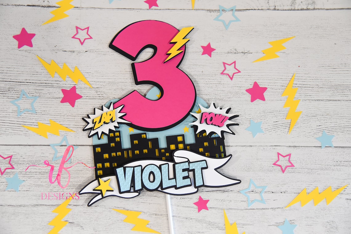 SUPERGIRL Cake Topper Girl Superhero Birthday Cake Topper Etsy