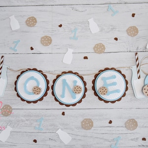 Cookies and Milk Birthday Banner!  Customized Birthday Banner - Sweets Birthday - Cookie Theme Birthday