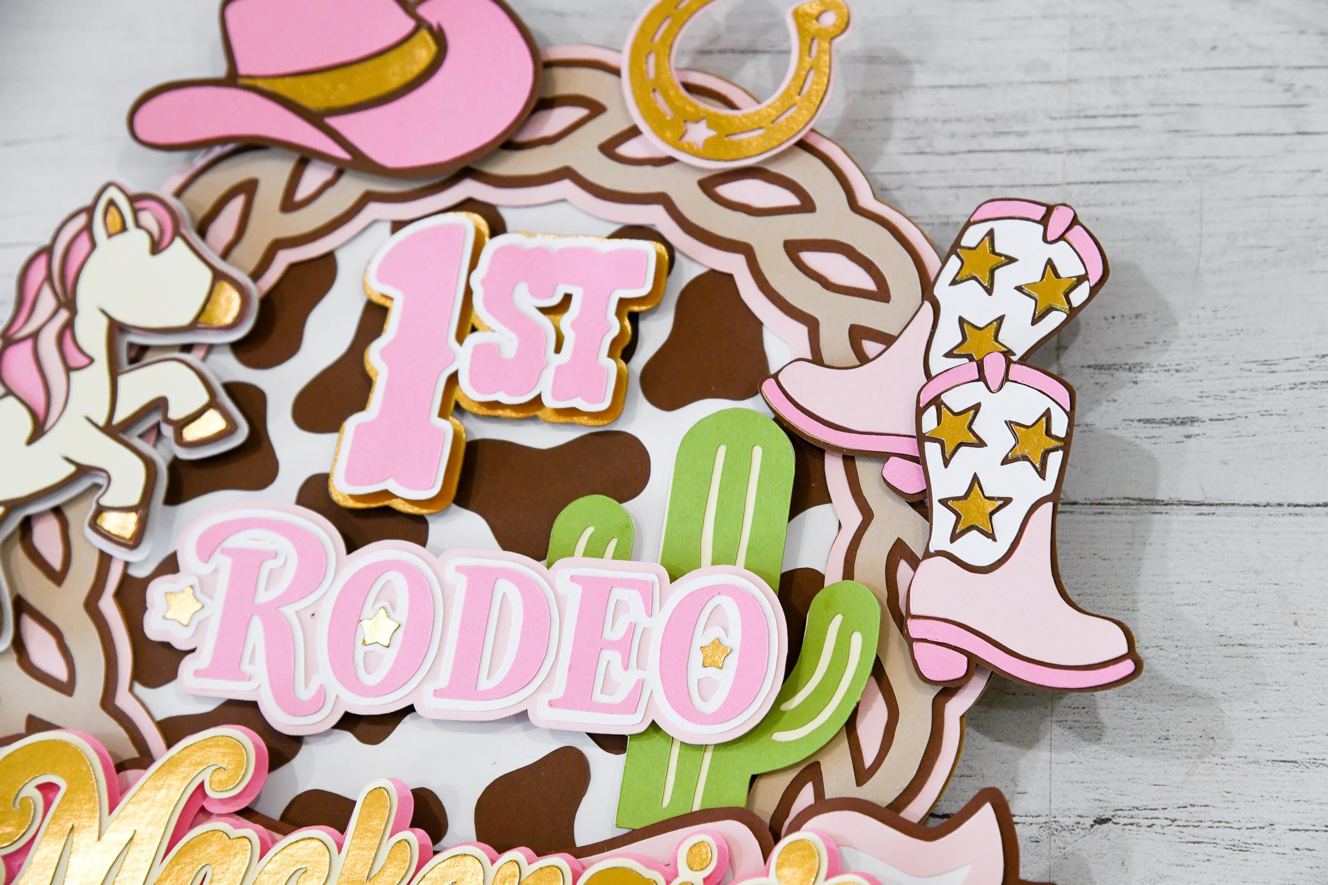 My First Rodeo Cake Topper | 1st Birthday | Western Theme - Etsy