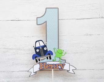 Little Blue Truck inspired Cake Topper | Customized with Name and Age