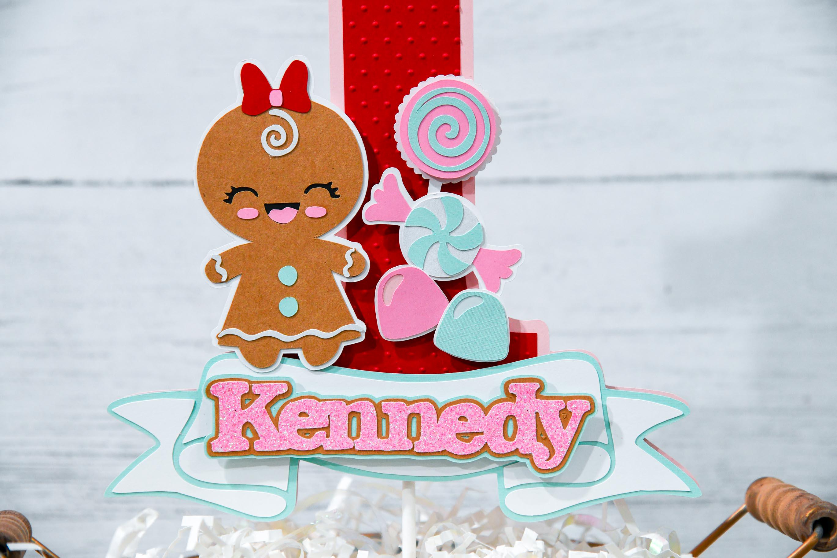 Gingerbread Candyland Cake Topper