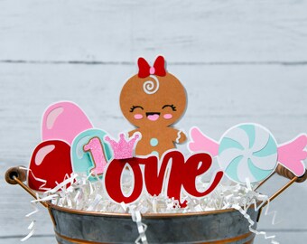Candyland Gingerbread Cupcake Toppers - Customized with Age