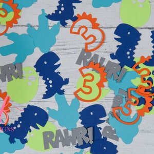 Dinosaur Confetti - JUMBO!  100 pieces Customized with Dino Age!