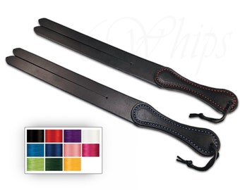 Single Leather Tawse - BDSM Spanking Strap Toy - Choice of Stitching Color