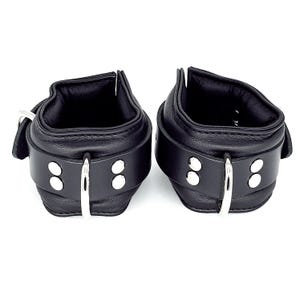 Soft Padded Cuffs / Restraints - Black with Black Strap - Pair of Wrist Cuffs (or) Ankle Cuffs
