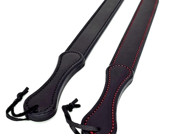 Leather Sewn Strap - Two Layer Stitched Spanking Strap - 18 Inch (46 cm) long