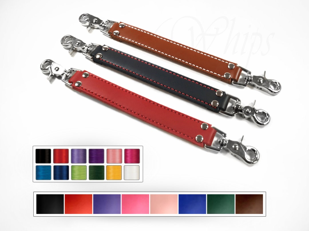 Long Leather BDSM Bondage Connection Double Ended Connector With Swivel Snap Clip Custom Color Options - Etsy Canada