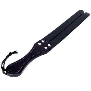 Rubber Tawse - PVC Coated Nylon with Leather Handle - 18" Length - Handmade BDSM Spanking Strap for Impact