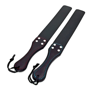 Correa de goma - Nailon recubierto de PVC con asa de cuero - Juguete de impacto para azotes BDSM